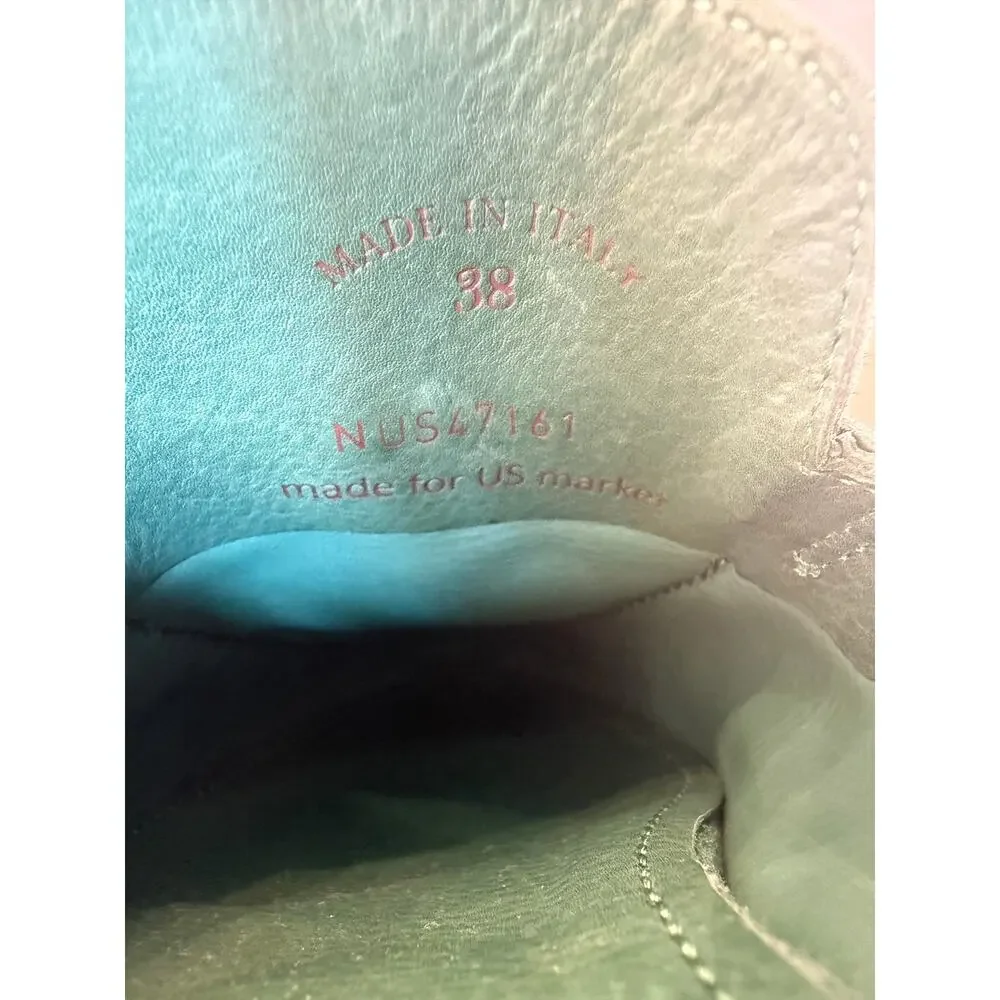 Loro Piana Summer Walk Charm Babouche Slides EU 38 Teal Suede Made in Italy